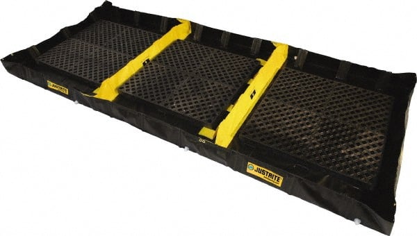 Justrite - 478 Gal Low Wall Berm - 6' Wide x 16" Long - Exact Tooling