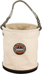 Ergodyne - 1 Pocket White Canvas Bucket Tool Organizer - 12-1/2" Wide x 12-1/2" Deep x 15" High - Exact Tooling