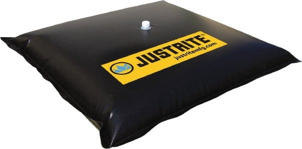Justrite - 42" Long x 42" Wide, Vinyl Drain Seal - Black, Use to Stop Contaminated Groundwater From Going Down the Drain - Exact Tooling