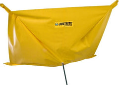 Justrite - 15' Diam, Square Roof Leak Diverter & Pipe Leak Diverter - 15' Long x 15' Wide, Yellow - Exact Tooling