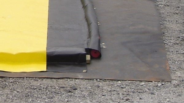 Justrite - 6' Long x 6' Wide, Spill Containment Berm Track Mat - Compatible with Berm - Exact Tooling