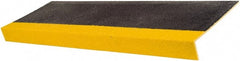 Rust-Oleum - Black & Yellow Solid Color Anti-Slip Vinyl Cleat - 10" Wide x 4.92' Long x 1" Thick, General Traffic - Exact Tooling