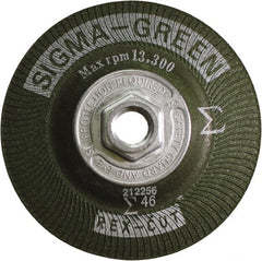 Rex Cut Product - 46 Grit, 4-1/2" Wheel Diam, Type 27 Depressed Center Wheel - Zirconia Alumina/Aluminum Oxide Blend - Exact Tooling