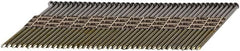 DeWALT - 30 Gauge 0.131" Shank Diam 3-1/4" Long Framing Nails for Power Nailers - Steel, Galvanized Finish, Smooth Shank, Angled Stick Paper Tape Collation, Round Head, Diamond Point - Exact Tooling