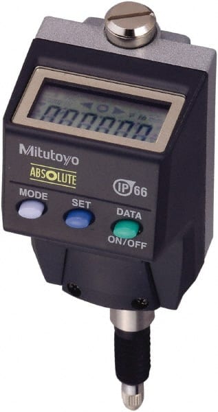 Mitutoyo - 0 to 5.6mm Range, 0.0005" Graduation, Electronic Drop Indicator - Accurate to 0.0008", LCD Display - Exact Tooling