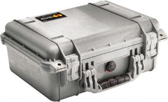 Pelican Products, Inc. - 13" Wide x 6-53/64" High, Clamshell Hard Case - Silver, Polyethylene - Exact Tooling