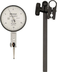 Mitutoyo - 0.03" Range, 0-15-0 Dial Reading, 0.0005" Graduation Dial Drop Indicator - 40mm Dial, 1/2" Range per Revolution, Includes NIST Traceability Certification - Exact Tooling