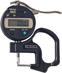 Mitutoyo - 1/2" Measurement, 0.01mm Resolution Electronic Thickness Gage - Accurate up to 0.001" - Exact Tooling