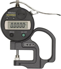 Mitutoyo - 0.47" Measurement, 0.01mm Resolution Electronic Thickness Gage - Accurate up to 0.001" - Exact Tooling