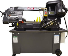 Dake - 7 x 12" Max Capacity, Manual Step Pulley Horizontal Bandsaw - 85 to 235 SFPM Blade Speed, 110 Volts, 45°, 3/4 hp, 1 Phase - Exact Tooling