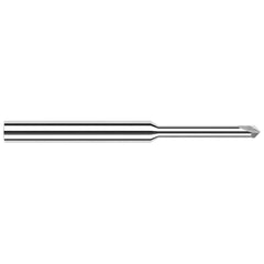 Harvey Tool - 3/32" Diam 60°/120° 2-Flute Single End Solid Carbide Chamfer Mill - Exact Tooling