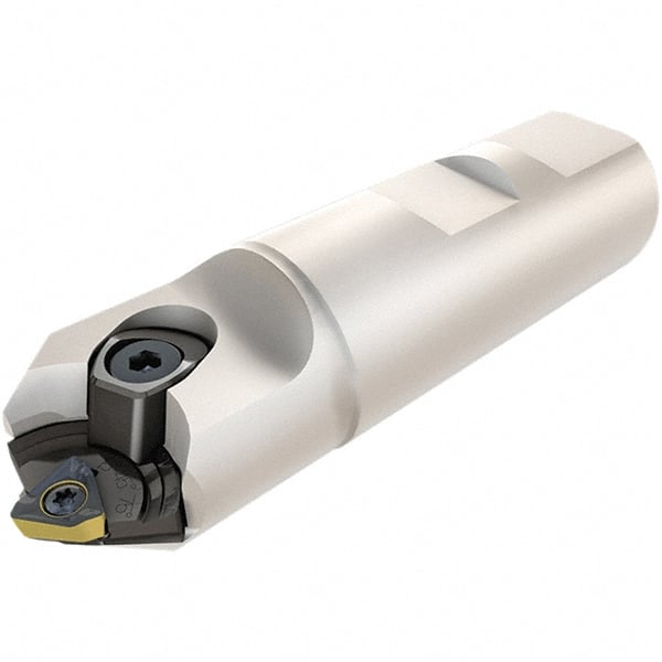 Iscar - Multimaster 0.984" Stepped Shank Milling Tip Insert Holder & Shank - 0.941" Neck Diam, T15 Neck Thread, 5.315" OAL, Steel MM S-A Tool Holder - Exact Tooling