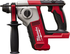 Milwaukee Tool - 18 Volt SDS Plus Chuck Cordless Rotary Hammer - 0 to 7,000 BPM, 0 to 1,300 RPM, Reversible - Exact Tooling