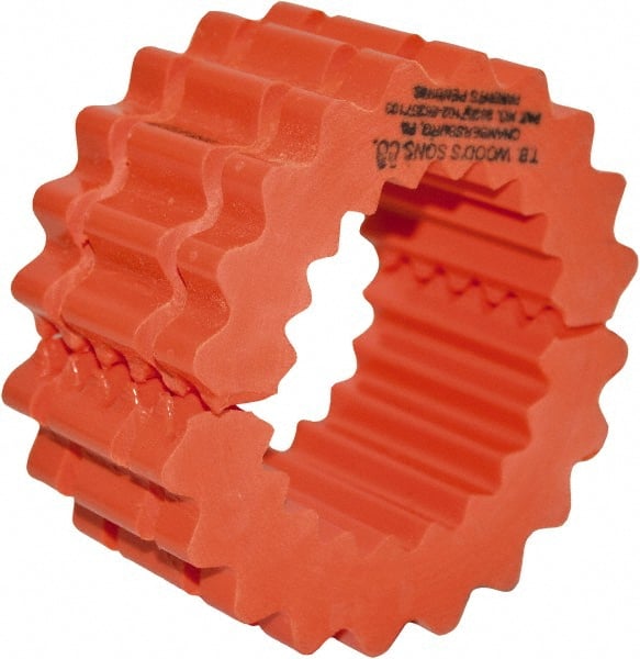 TB Wood's - 11 Two Piece Flexible Coupling Sleeve - 8-3/16" OD, 4" OAL, Hytrel, Order 2 Hubs with Same OD & 1 Insert for Complete Coupling - Exact Tooling