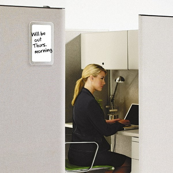 Quartet - 7" High x 11" Wide Total Erase  Laminate Dry Erase Board - Plastic Frame, 1" Deep, Includes Accessory Tray/Rail & One Chisel-Tip Dry-Erase Marker & Mounting Kit - Exact Tooling