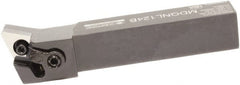 Sumitomo - MDQN, Left Hand Cut, -17.5° Lead Angle, 1" Shank Height x 1" Shank Width, Negative Rake Indexable Turning Toolholder - 6" OAL, DNMG 432 Insert Compatibility, Series Multi-Option - Exact Tooling