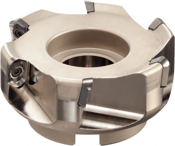 Sumitomo - 2 Inserts, 2" Cut Diam, 3/4" Arbor Diam, 0.787" Max Depth of Cut, Indexable Square-Shoulder Face Mill - 2" High, AECT 1604 Insert Compatibility, Through Coolant, Series WaveMill - Exact Tooling