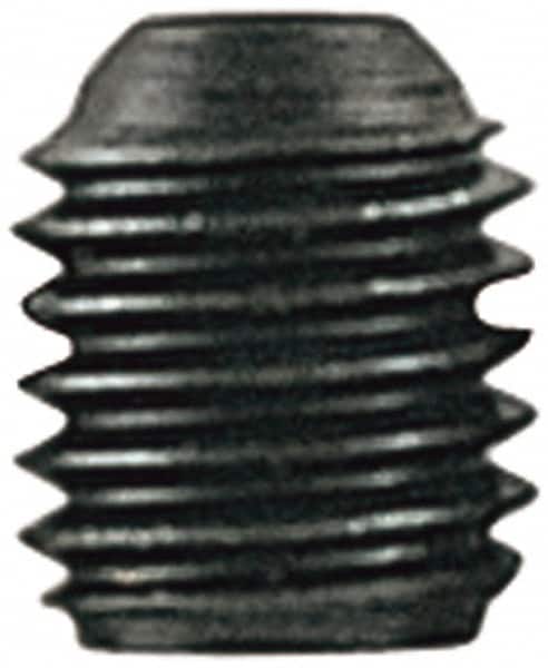 Value Collection - M8x1.25 Metric Coarse, 45mm OAL, Cup Point Set Screw - Grade 14.9 (45H) Alloy Steel, 4mm Key - Exact Tooling