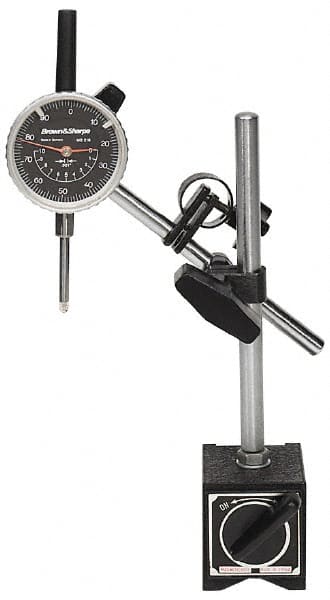 TESA Brown & Sharpe - Indicator and Base Kit - Include Black Face Indicator, Stand - Exact Tooling