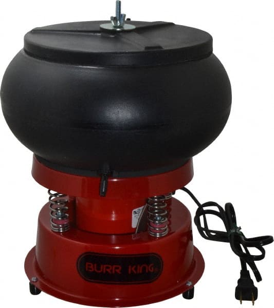 Burr King - 0.1 Cu Ft, 1/30 hp, Vibratory Tumbler - Flow Through Drain - Exact Tooling