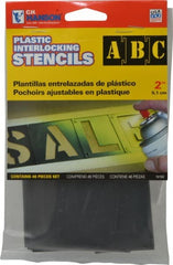 C.H. Hanson - 2 Inch Characters, PVC Plastic Stencil Set - 46 Pieces - Exact Tooling