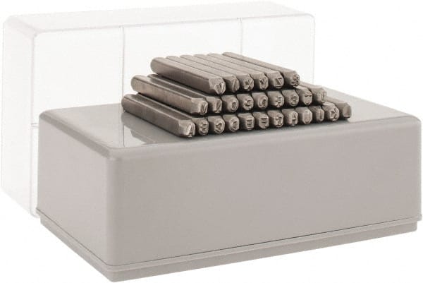 C.H. Hanson - 27 Piece, 1/8" Character Steel Stamp Set - Letters, Standard - Exact Tooling