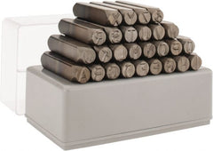 C.H. Hanson - 27 Piece, 3/8" Character Steel Stamp Set - Letters, Standard - Exact Tooling