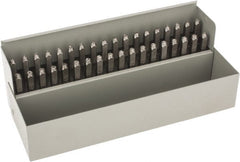 C.H. Hanson - 36 Piece, 1/8" Character Steel Stamp Set - Letters & Figures, Standard - Exact Tooling