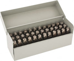 C.H. Hanson - 36 Piece, 3/8" Character Steel Stamp Set - Letters & Figures, Standard - Exact Tooling