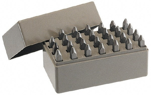 C.H. Hanson - 27 Piece, 3/16" Character Steel Stamp Set - Letters, Heavy Duty - Exact Tooling