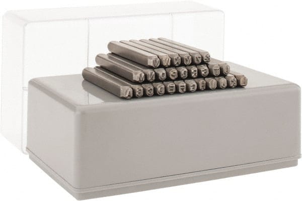 C.H. Hanson - 27 Piece, 3/32" Character Steel Stamp Set - Letters, Heavy Duty - Exact Tooling