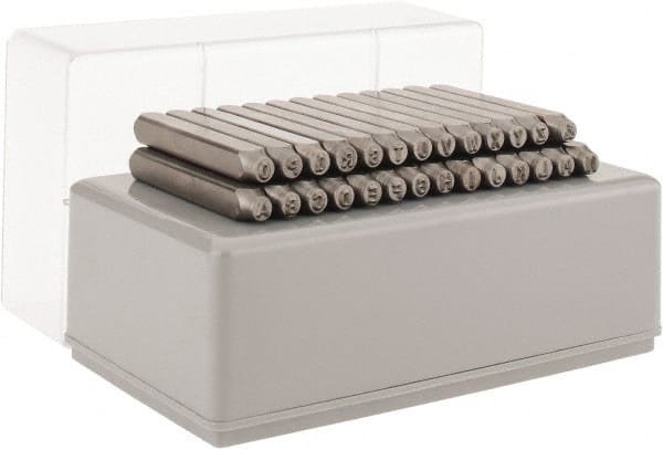 C.H. Hanson - 27 Piece, 1/8" Character Steel Stamp Set - Letters, Heavy Duty - Exact Tooling