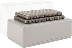 C.H. Hanson - 27 Piece, 1/2" Character Steel Stamp Set - Letters, Heavy Duty - Exact Tooling