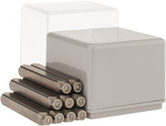 C.H. Hanson - 9 Piece, 1/8" Character Steel Stamp Set - Figures, Heavy Duty - Exact Tooling