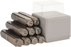 C.H. Hanson - 9 Piece, 3/8" Character Steel Stamp Set - Figures, Heavy Duty - Exact Tooling