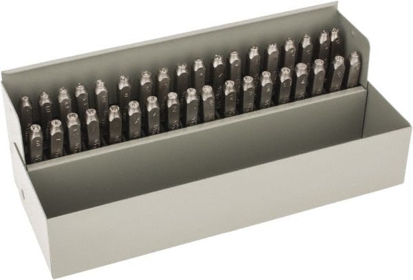 C.H. Hanson - 36 Piece, 1/8" Character Steel Stamp Set - Letters & Figures, Heavy Duty - Exact Tooling