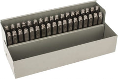 C.H. Hanson - 36 Piece, 3/16" Character Steel Stamp Set - Letters & Figures, Heavy Duty - Exact Tooling