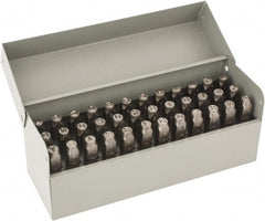 C.H. Hanson - 36 Piece, 1/4" Character Steel Stamp Set - Letters & Figures, Heavy Duty - Exact Tooling