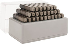 C.H. Hanson - 27 Piece, 3/16" Character Steel Stamp Set - Letters, Reverse - Exact Tooling