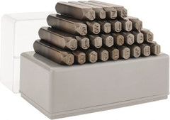 C.H. Hanson - 27 Piece, 1/4" Character Steel Stamp Set - Letters, Reverse - Exact Tooling