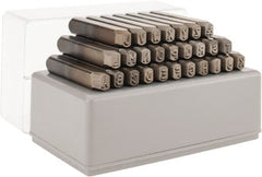 C.H. Hanson - 27 Piece, 3/16" Character Steel Stamp Set - Letters, Low Stress Round Face Full - Exact Tooling