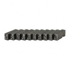 C.H. Hanson - 10 Piece, 1/4 Inch Character, Steel Type Set - 8 Character Capacity, 0-9 Content - Exact Tooling