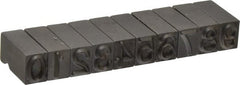 C.H. Hanson - 10 Piece, 3/8 Inch Character, Steel Type Set - No Character Capacity, 0-9 Content - Exact Tooling