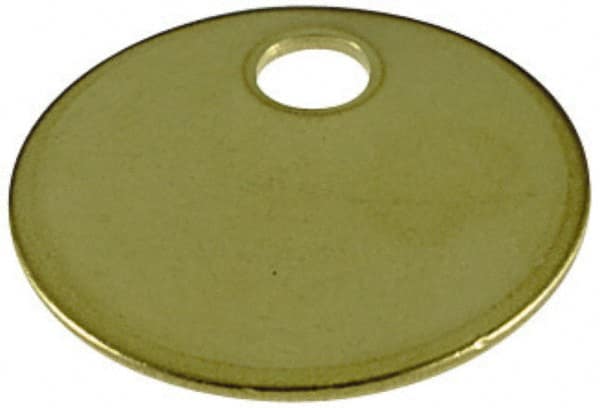 C.H. Hanson - 1 Inch Diameter, Round, Brass Blank Metal Tag - Blank Metal Check - Exact Tooling