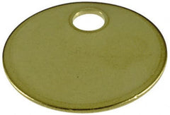 C.H. Hanson - 1 Inch Diameter, Round, Brass Blank Metal Tag - Blank Metal Check - Exact Tooling