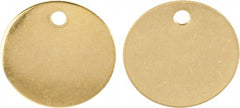 C.H. Hanson - 1-1/2 Inch Diameter, Round, Brass Blank Metal Tag - Blank Metal Check - Exact Tooling
