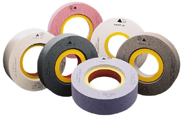 Camel Grinding Wheels - 20" Diam x 8" Hole x 1-1/2" Wide Centerless & Cylindrical Grinding Wheel - 60 Grit, Aluminum Oxide, Type 5, Medium Grade, Vitrified Bond, One Side Recess - Exact Tooling