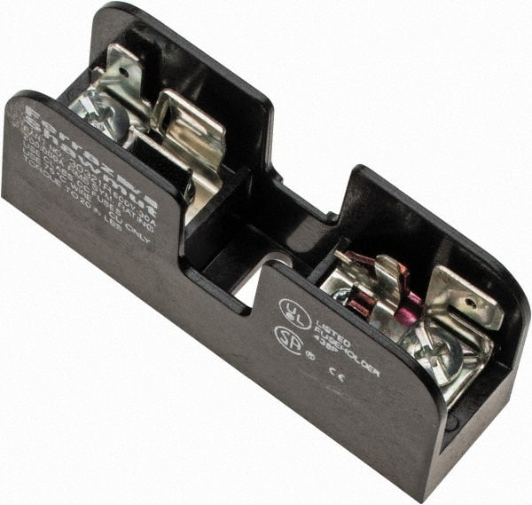 Ferraz Shawmut - 1 Pole, 10 to 14 AWG, 600 VAC/VDC, 30 Amp, DIN Rail Mount, Screw Mount Fuse Block - 13/32 Inch Diameter x 1-1/2 Inch Fuse Length, 3.04 Inch Long x 0.85 Inch Wide x 1.31 Inch High Block - Exact Tooling