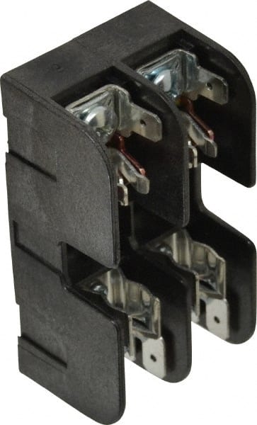 Ferraz Shawmut - 2 Pole, 10 to 14 AWG, 600 VAC/VDC, 30 Amp, DIN Rail Mount, Screw Mount Fuse Block - 13/32 Inch Diameter x 1-1/2 Inch Fuse Length, 3.04 Inch Long x 1.6 Inch Wide x 1.31 Inch High Block - Exact Tooling