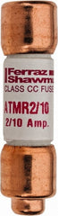 Ferraz Shawmut - 600 VAC/VDC, 0.2 Amp, Fast-Acting General Purpose Fuse - Clip Mount, 1-1/2" OAL, 100 at DC, 200 at AC kA Rating, 13/32" Diam - Exact Tooling